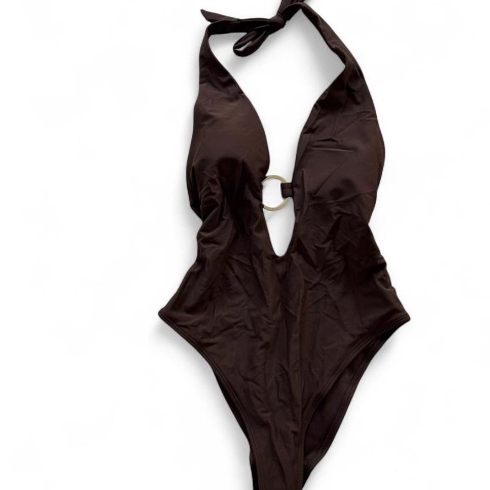 Abercrombie & Fitch Dark Brown One-Piece Swimsuit